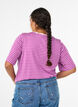 T-skjorte med TENCEL&trade; Lyocell og striper, Lilla, Model image number 2