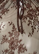 Kortermet bluse med blonder og knyting, Brun, Packshot image number 2