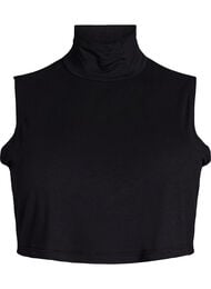 Cropped jersey-topp med høy hals, Black