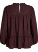 Bluse med broderi og hullbrodert kant, M&oslash;rk Bordeaux, Packshot image number 1