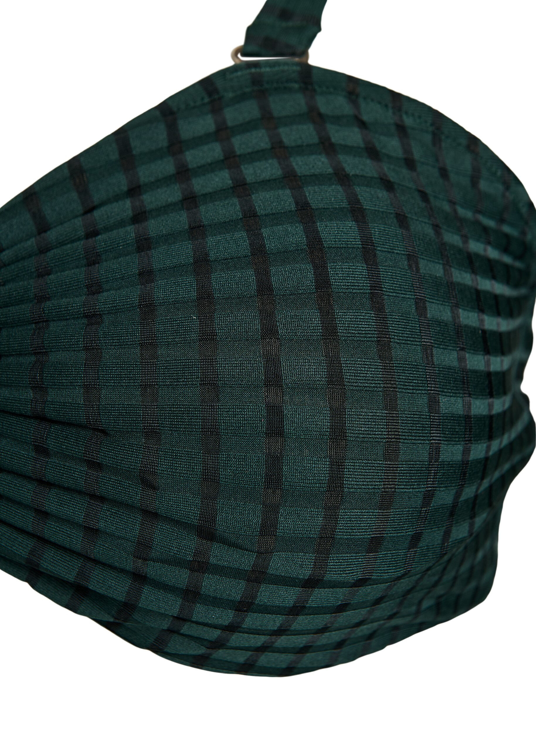 Zizzi Rutete bikinioverdel med avtagbare stropper, Gr&oslash;nn, Packshot image number 2