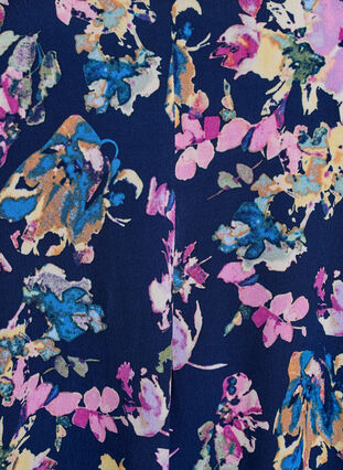 Zizzi Viskose A-linjekjole, Blå, Packshot image number 2