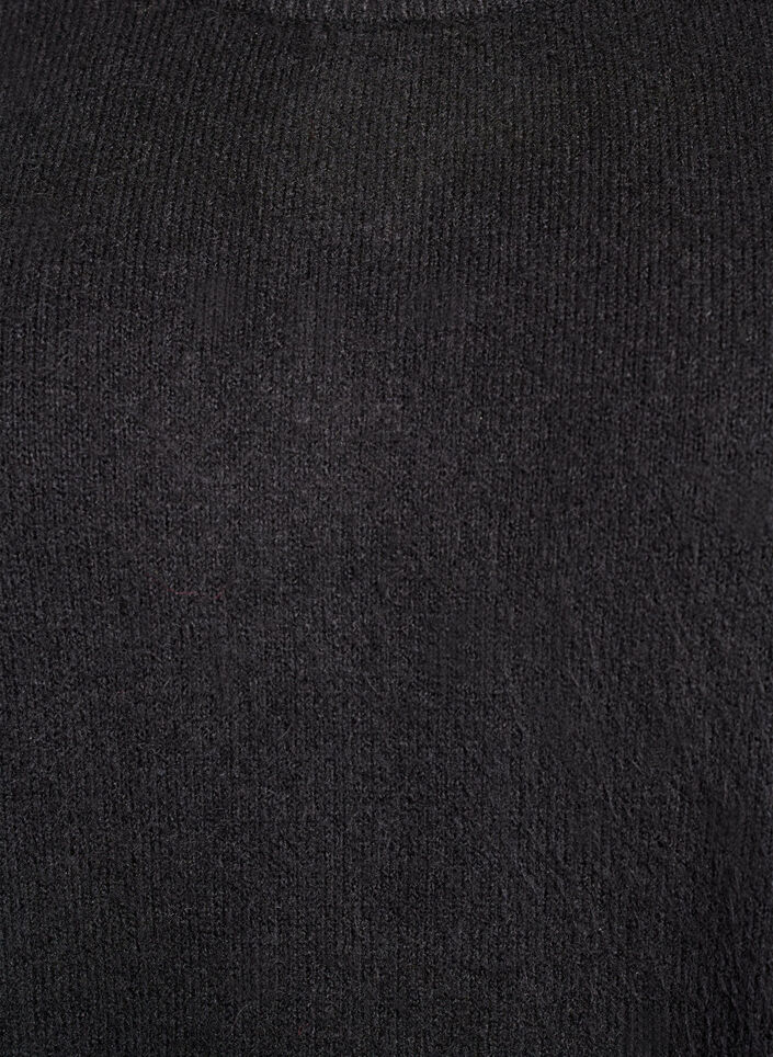 Kort ermeløs strikkekjole, Svart, Packshot image number 2