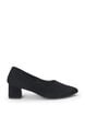 Wide fit – Pumps i semsket skinn, Black, Packshot image number 0