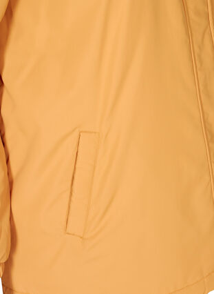 Jakke med fuskepelskrage og justerbar midje, Spruce Yellow, Packshot image number 3