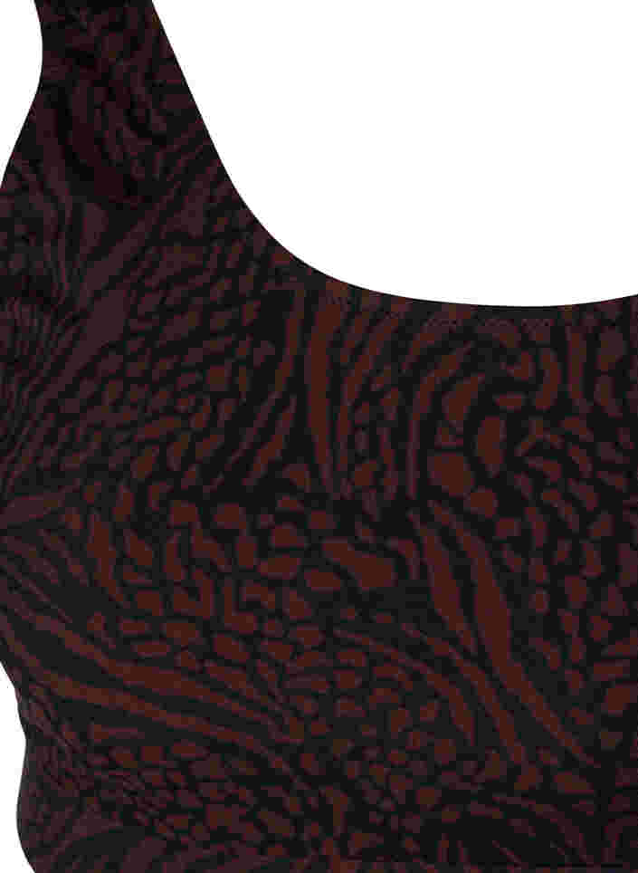 Mønstrete bikinitopp med rund hals, Small Leopard, Packshot image number 2