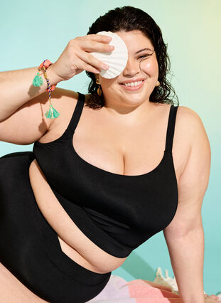 Zizzi Bikinioverdel med justerbare stropper, Black, Image image number 0