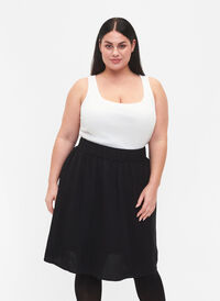Løst skjørt i viskose, Black, Model