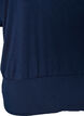 Jerseybluse med albuelange ballongermer, Bl&aring;, Packshot image number 3