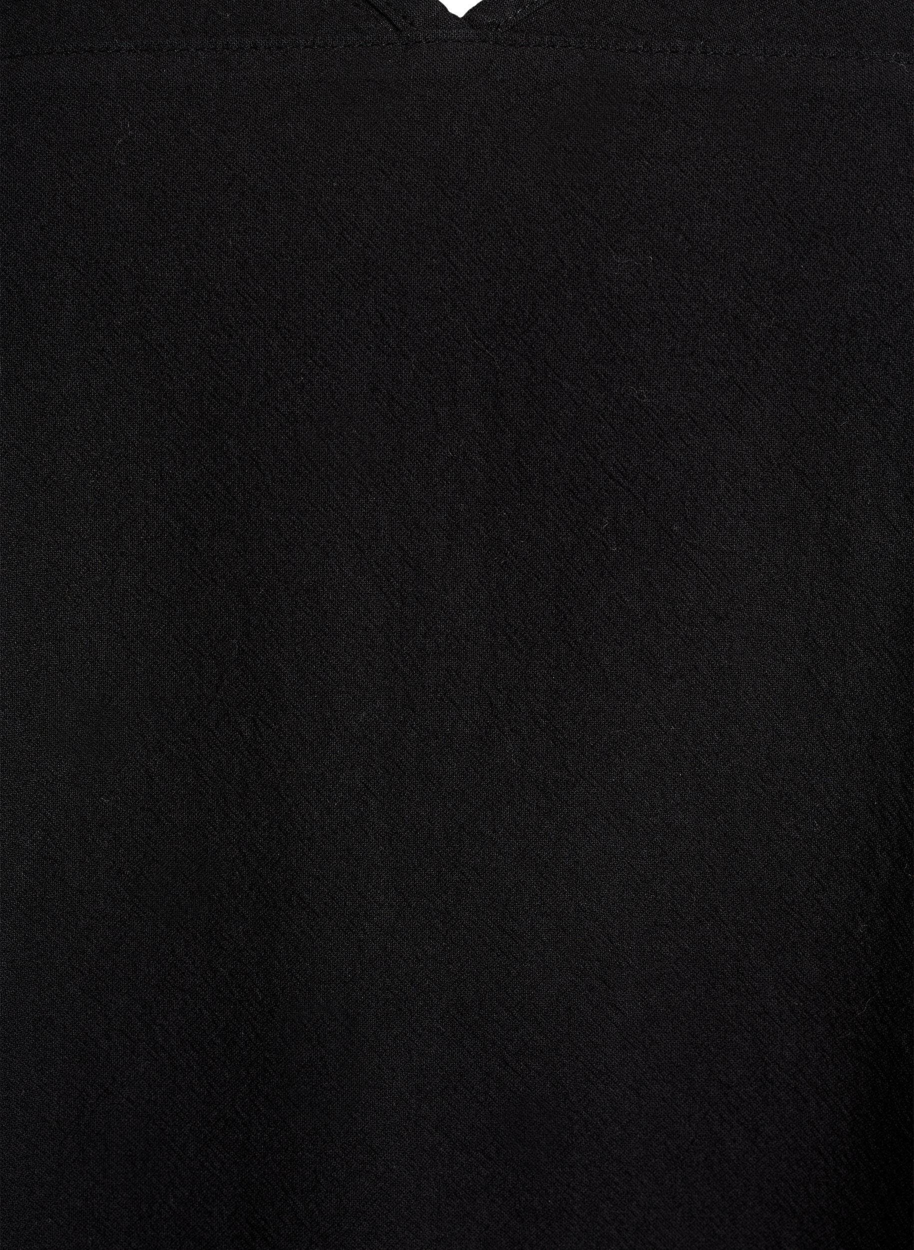 Zizzi Kortermet bomullskjole, Svart, Packshot image number 2