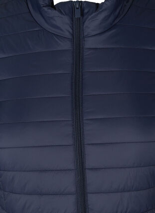 Kort quiltet jakke med glidelås, Night Sky, Packshot image number 2