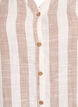 Bluse i bomull med V-hals, Beige, Packshot image number 2