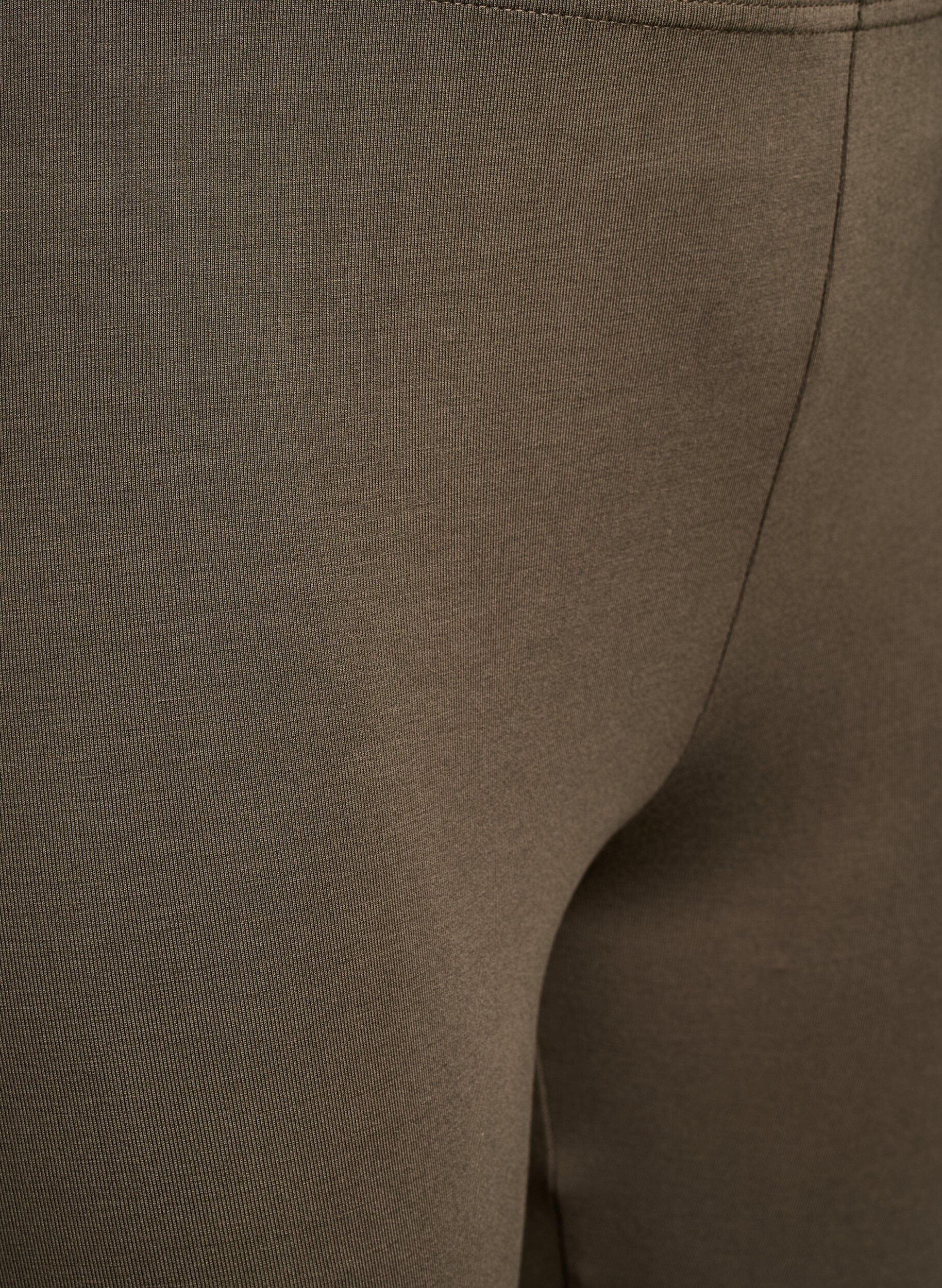 Zizzi Basis leggings i viskose, Gr&oslash;nn, Packshot image number 2