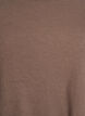 Ribbestrikket jerseybluse med korte ermer, Brun, Packshot image number 2