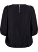 Bluse med 3/4 ermer og blondedetaljer, Svart, Packshot image number 1