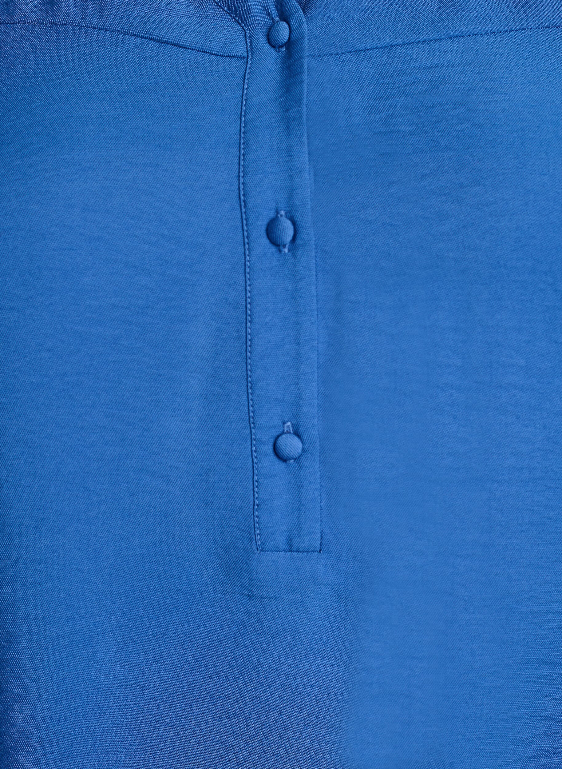 ZizziViskosebluse med smock og rynkede detaljer, Bl&aring;, Packshot image number 2
