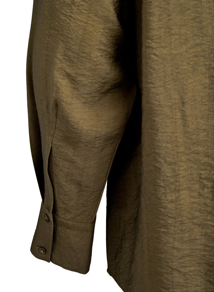 Skjorte med nagler, Dark Olive, Packshot