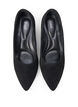 Wide fit – Pumps i semsket skinn, Black, Packshot image number 2