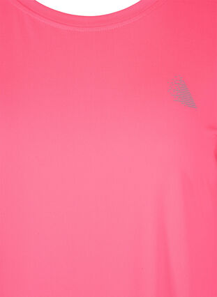 Ensfarget t-skjorte til trening, Neon pink, Packshot image number 2