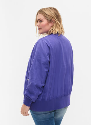 Bomberjakke med lommer, Purple Opulence, Model image number 1