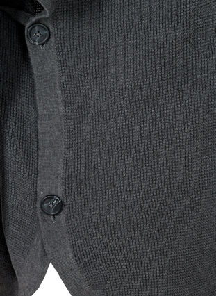 Kortermet strikkeponcho med høy hals, Dark Grey Melange, Packshot image number 3
