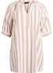 Bomullstunika med V-hals, Beige, Packshot image number 0