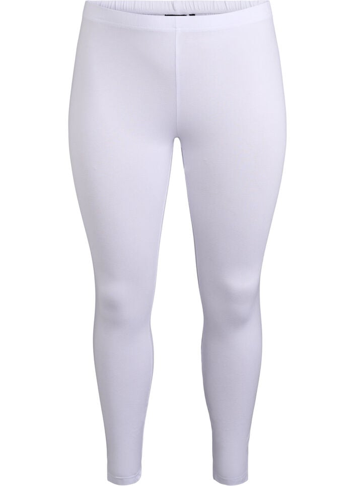 Basis leggings i viskose, Hvit, Packshot image number 0