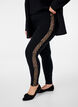 Viscose leggings med leopardprint stripe, Black W. Leo, Model image number 0