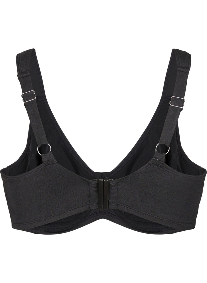 Heldekkende bikinioverdel med bøyle, Black, Packshot