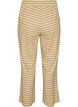 Stripete pyjamasbukser med h&oslash;y midje og vide ben, Gul, Packshot image number 1