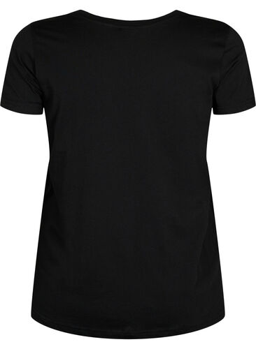 T-skjorte til trening med trykk, Black w.Less Is More, Packshot image number 1