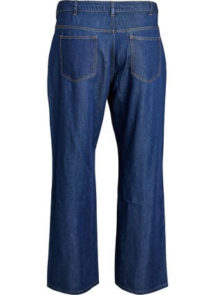 Zizzi Vide jeans med knytebelte og høy midje, Blå, Packshot image number 1