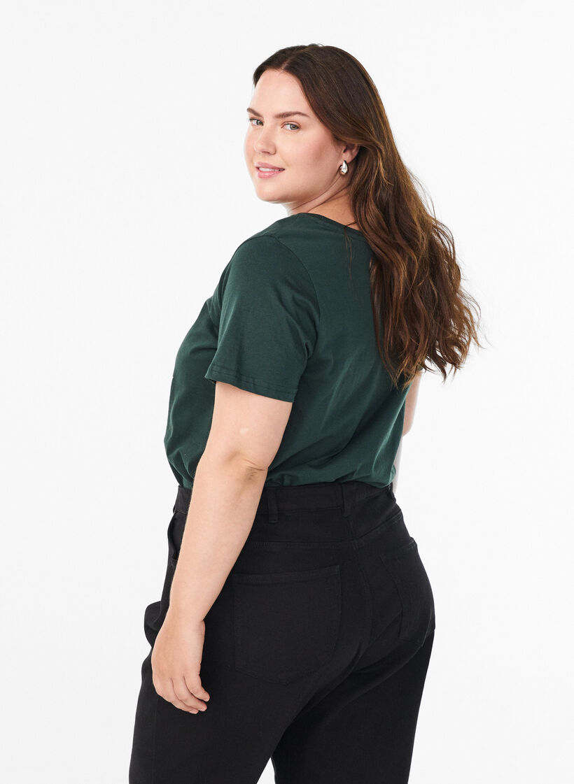 Jule-T-skjorte i økologisk bomull, Grønn, Model image number 2