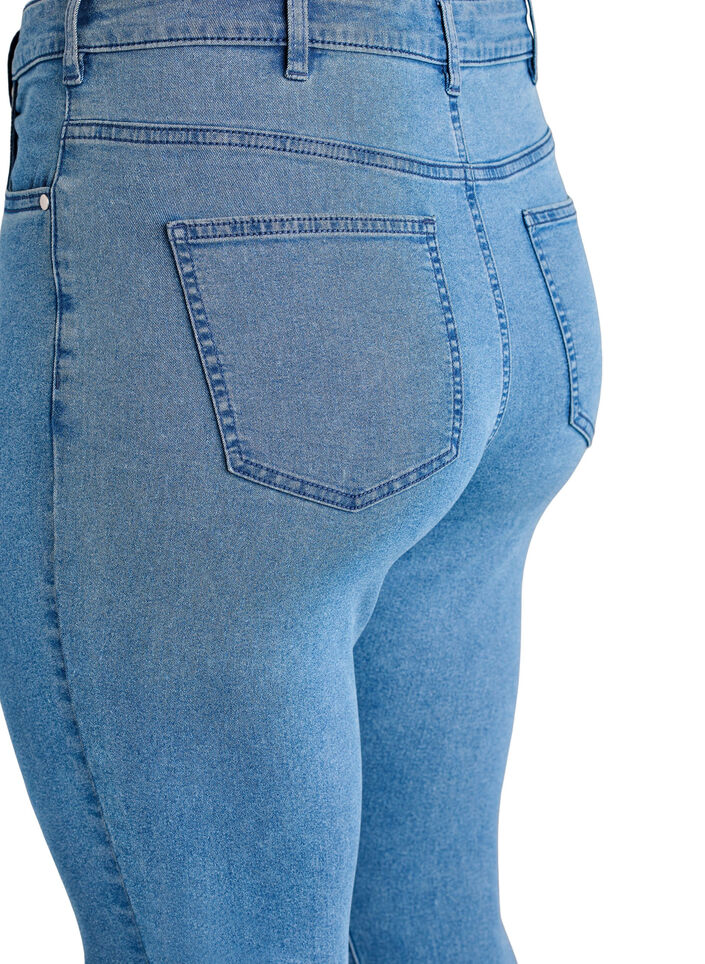 Amy super slim fit jeans med h&oslash;y midje, Bl&aring;, Packshot image number 3