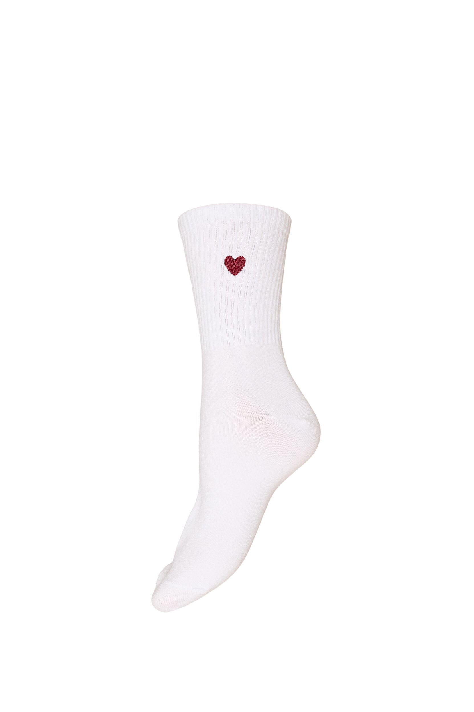 ZizziBomullssokker med m&oslash;nster, Hvit, Packshot image number 0