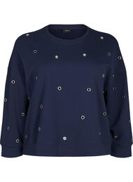 Genser med maljer, Navy Blazer