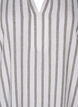 Stripete tunikakjole i lin- og viskosemiks, White Stripe, Packshot image number 2
