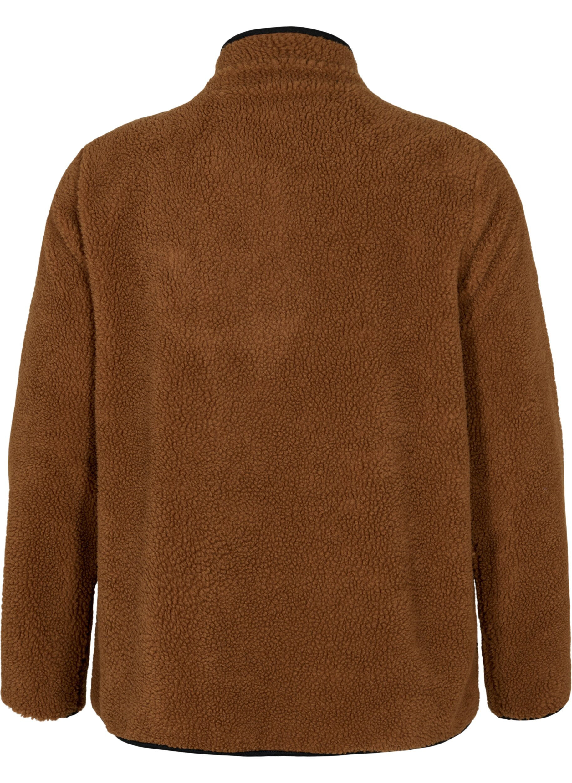 Zizzi Anorakk i pil&eacute; med h&oslash;y hals og glidel&aring;s, Partridge ASS, Packshot image number 1