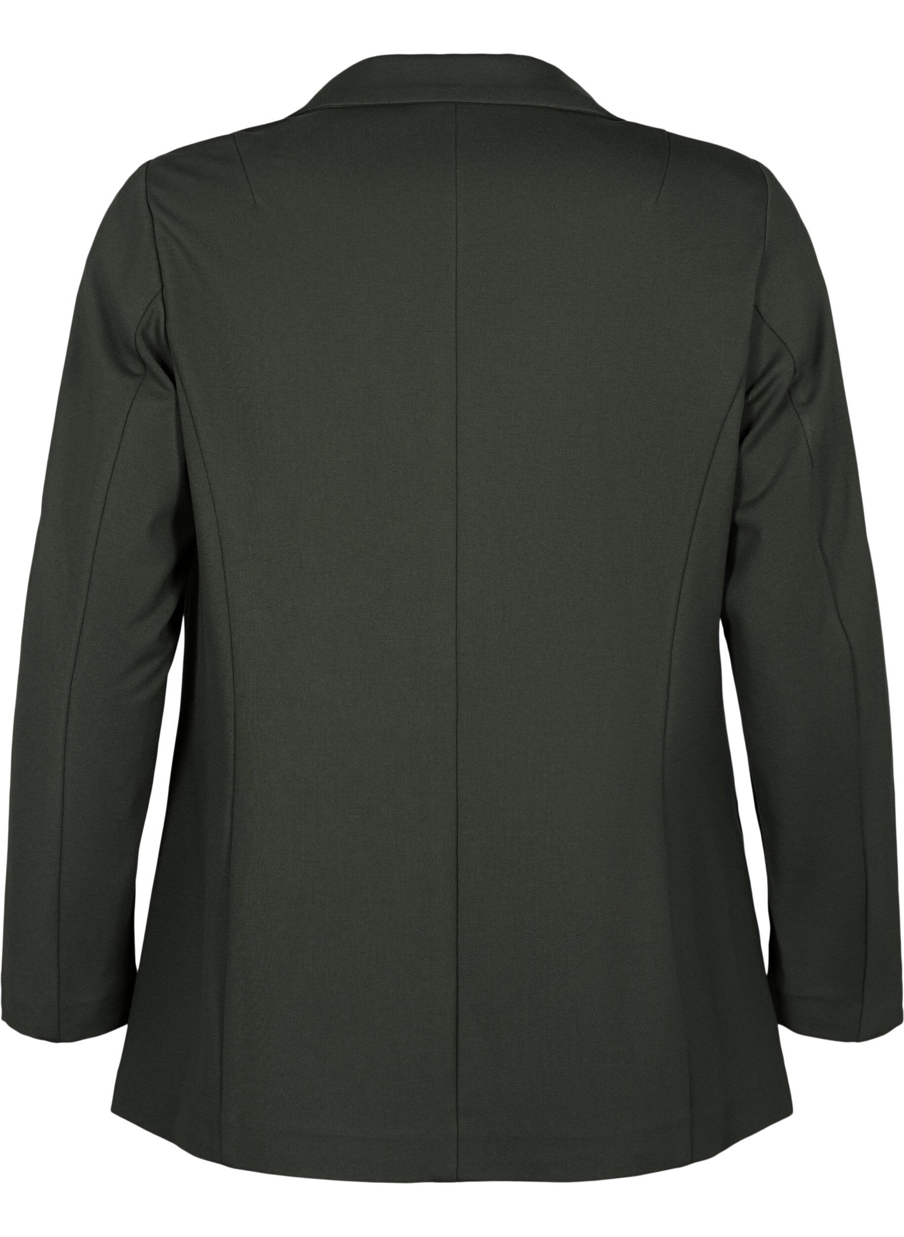 ZizziEnkel blazer med knappelukking, Gr&oslash;nn, Packshot image number 1