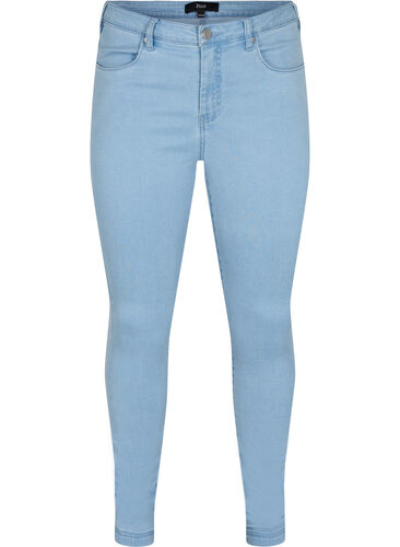 Super slim Amy jeans med høyt liv, Ex Lt Blue, Packshot image number 0