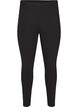 Leggings i bomull med f&ocirc;r, Svart, Packshot image number 0