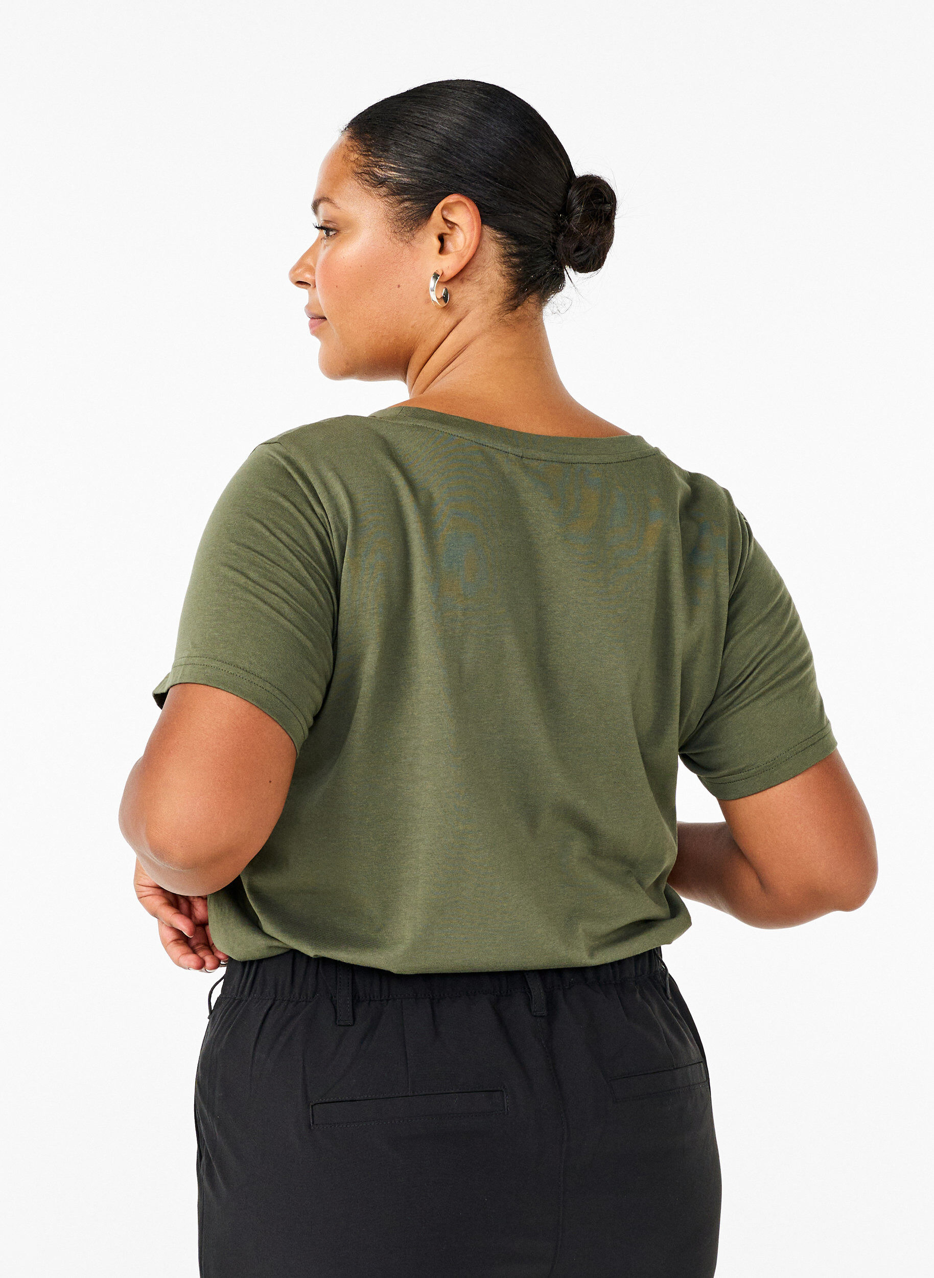 Zizzi T-skjorte med motiv, Thyme w. Kind People, Model image number 1