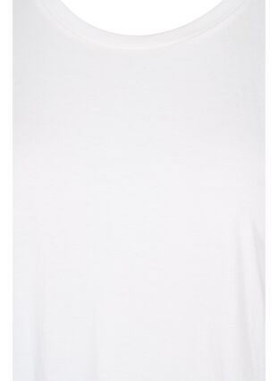 Kortermet T-skjorte med broderi anglaise, Off White Mel, Packshot image number 2