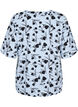 Bluse med V-hals og sløyfetrykk, Cashmere Blue Flower, Packshot image number 1