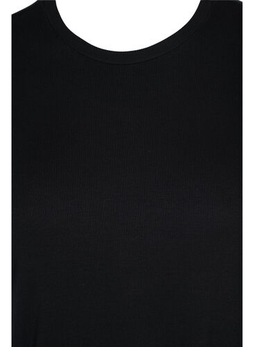 Ermeløs pysjamastopp i viskose, Black, Packshot image number 2