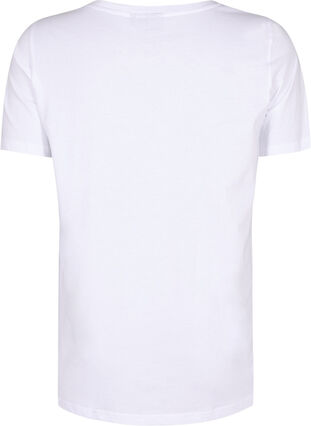 T-skjorte i bomull med motiv, B. White w. Sulphur, Packshot image number 1