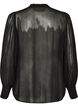 Viskosebluse med en volangkrage, Svart, Packshot image number 1