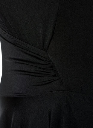 Badekjole med kryss på ryggen og skjørt, Black, Packshot image number 3