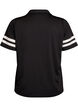 Sporty poloskjorte med stripete detaljer, Svart, Packshot image number 1