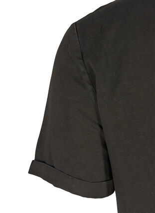 Kortermet kjole i lyocell, Black, Packshot image number 3